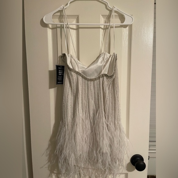 Retrofete Rubina Sequin Feather Dress - Picture 4 of 5